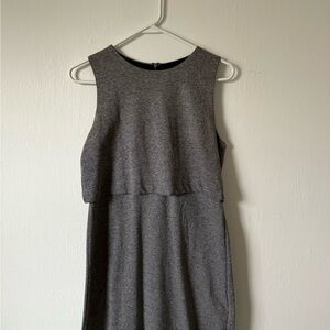 Elegant Grey Sleeveless Dress